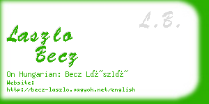 laszlo becz business card